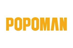 Logo de la marca de niveles láser Popoman