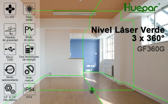 NIvel Laser Huepar GF360G