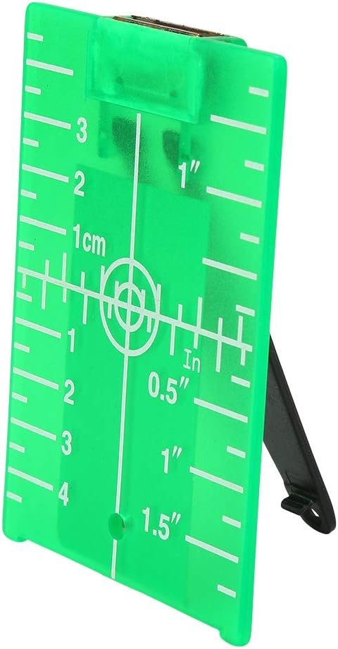 Placa Láser Verde, Detector Láser, Placa Magnética con Pata para Medidor de Nivel